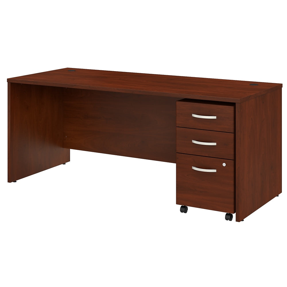 Bush Business Furniture Studio C 72inW Office Computer Desk With Mobile File Cabinet, Hansen Cherry, Standard Delivery