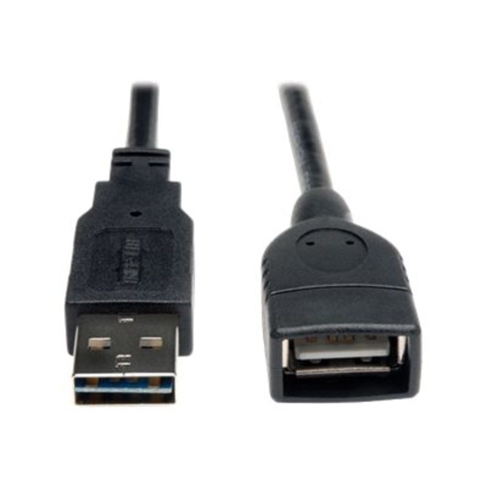 Eaton Tripp Lite Series Universal Reversible USB 2.0 Extension Cable (Reversible A to A M/F), 1 ft. (0.31 m) - USB extension cable - USB (F) to USB (M) - USB 2.0 - 1 ft - molded - black