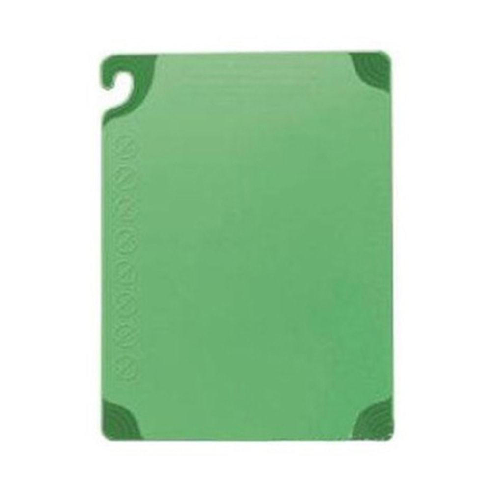 San Jamar Saf-T-Grip Cutting Board, 1/2inH x 18inW x 24inD, Green