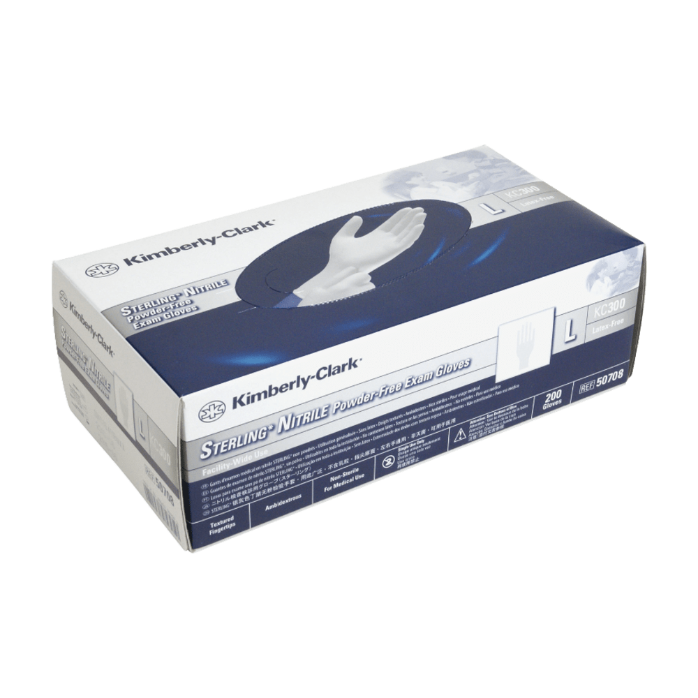 Kimberly-Clark Sterling Exam Gloves, Large, Light Gray, Box Of 200