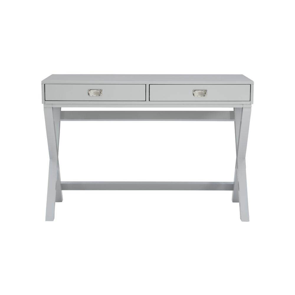 Linon Ari 44inW Home Office Writing Desk, Gray