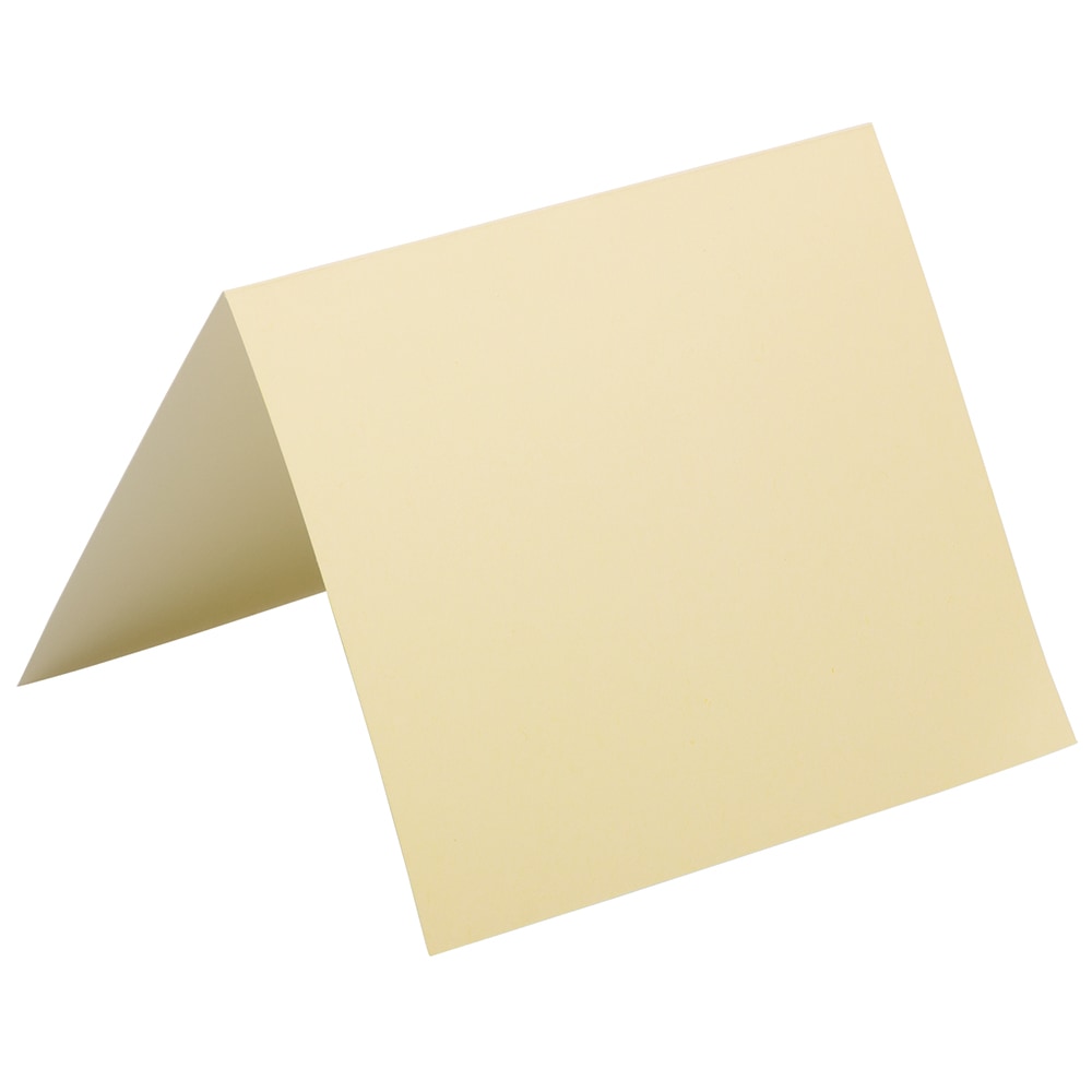 JAM Paper Blank Fold-Over Cards, 4 3/8in x 5 7/16in, Ivory, Pack Of 100