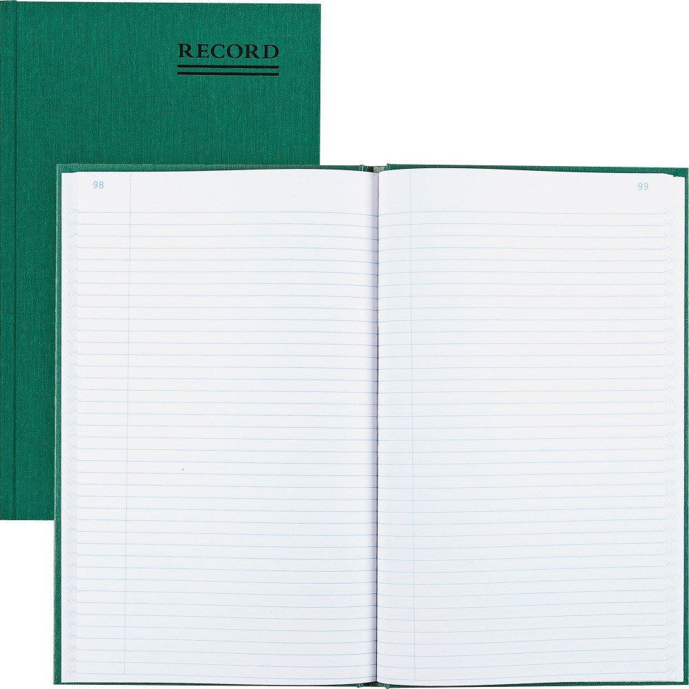 Rediform Emerald Series Account Book, 7 1/4in x 12 1/4in, 150 Sheets, 50% Recycled, Green