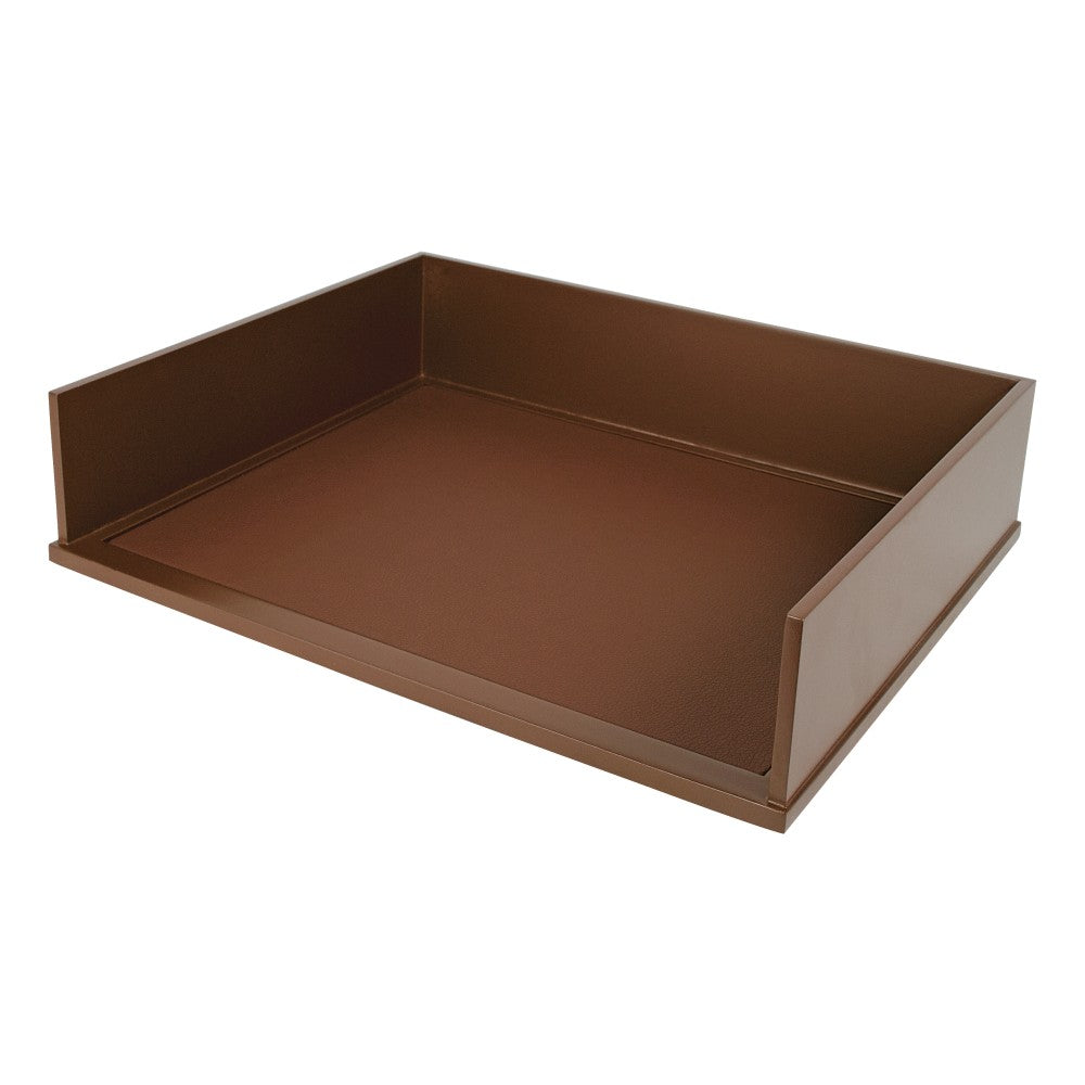 Victor Stacking Letter Tray, 3 1/5inH x 10 11/16inW x 13 1/4inD, Mocha Brown