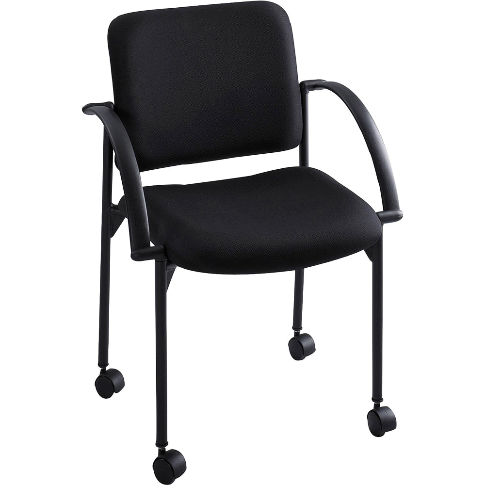 Safco Moto Mobile Stack Chairs, Black, Set Of 2