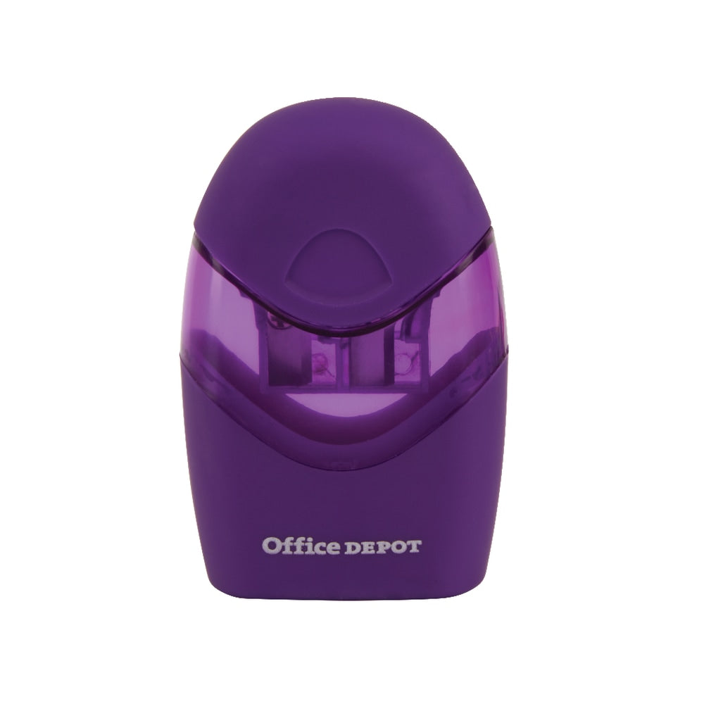 Office Depot Brand Double-Hole Manual Pencil Sharpener, Assorted Colors