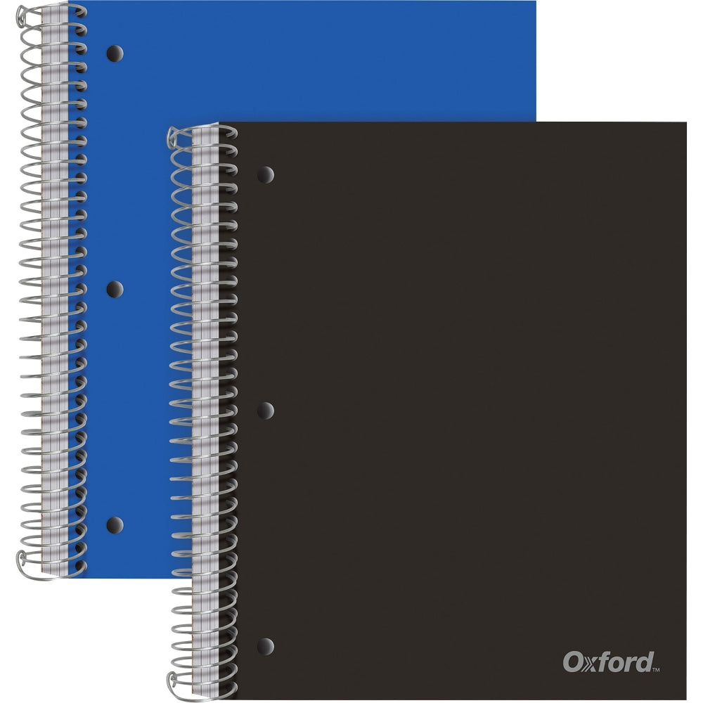 Oxford Wirebound Poly Notebooks, 9in x 11in, 3 Subject, 150 Sheets, Assorted Colors, Pack Of 2