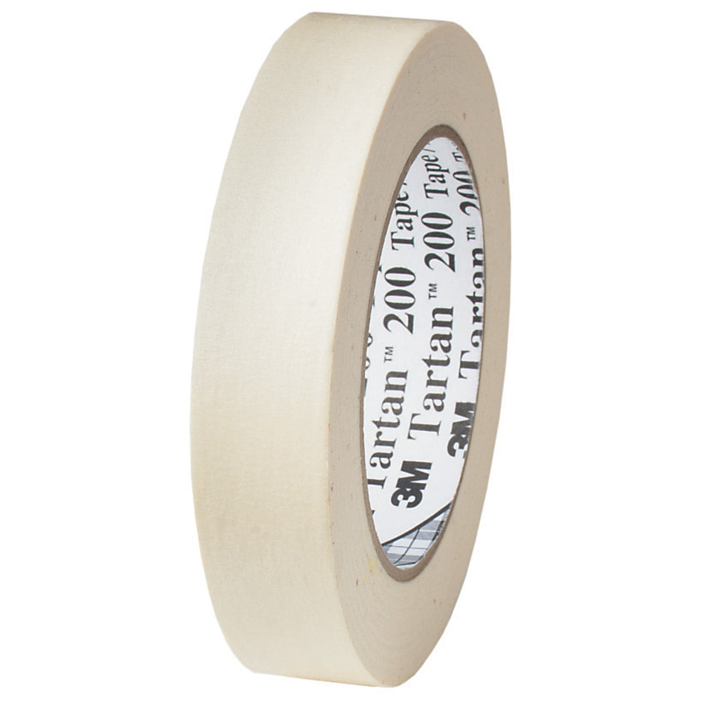 3M 200 Masking Tape, 3in x 60 Yd., Natural, Case Of 12