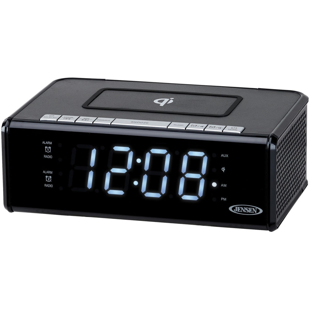 Jensen QiCR-200 Clock Radio - 2 x Alarm - AM, FM - USB