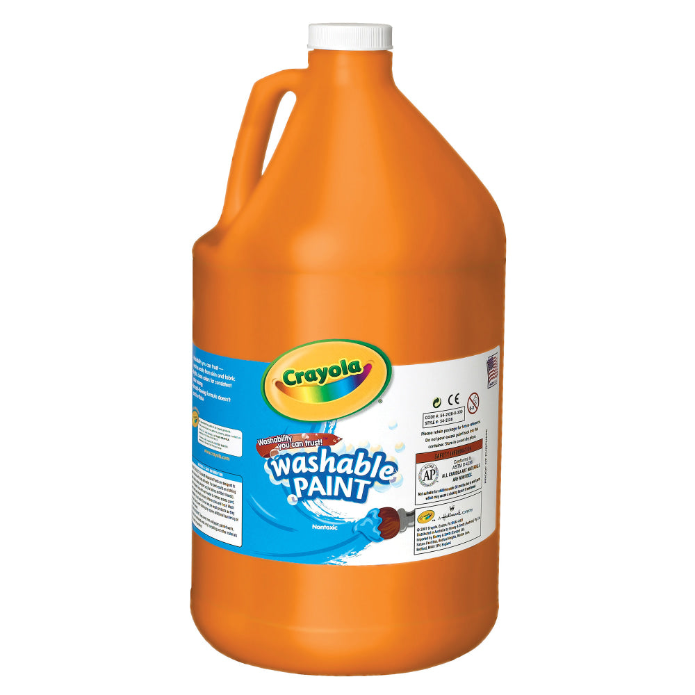 Crayola Washable Paint, Orange, Gallon