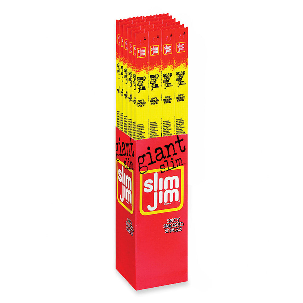 Giant Slim Jim Snacks, 0.97 Oz, Pack Of 24