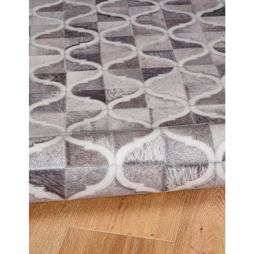 Linon Bingham Area Rug, 5ft x 7ft, Lenox, Gray/Ivory