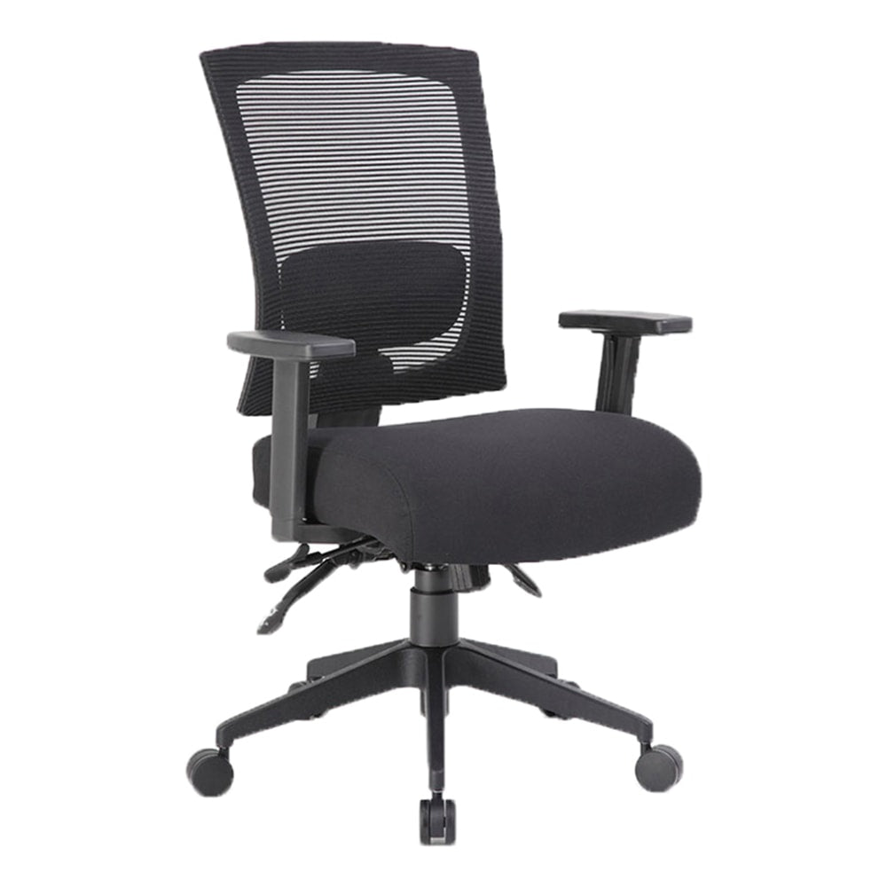 Boss Office Products Mesh-Back 3-Paddle Task Chair, Black