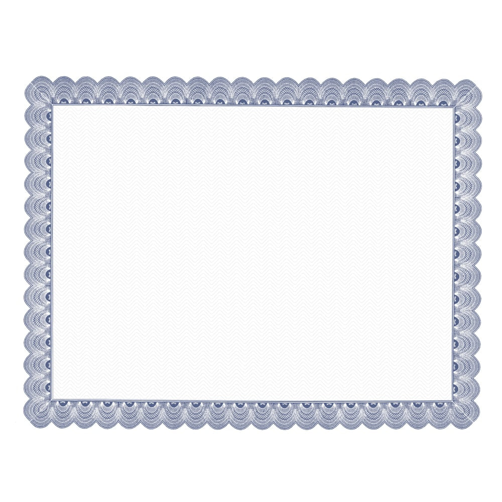 Geographics Parchment Certificates, 8-1/2in x 11in, Conventional Blue, Pack Of 50