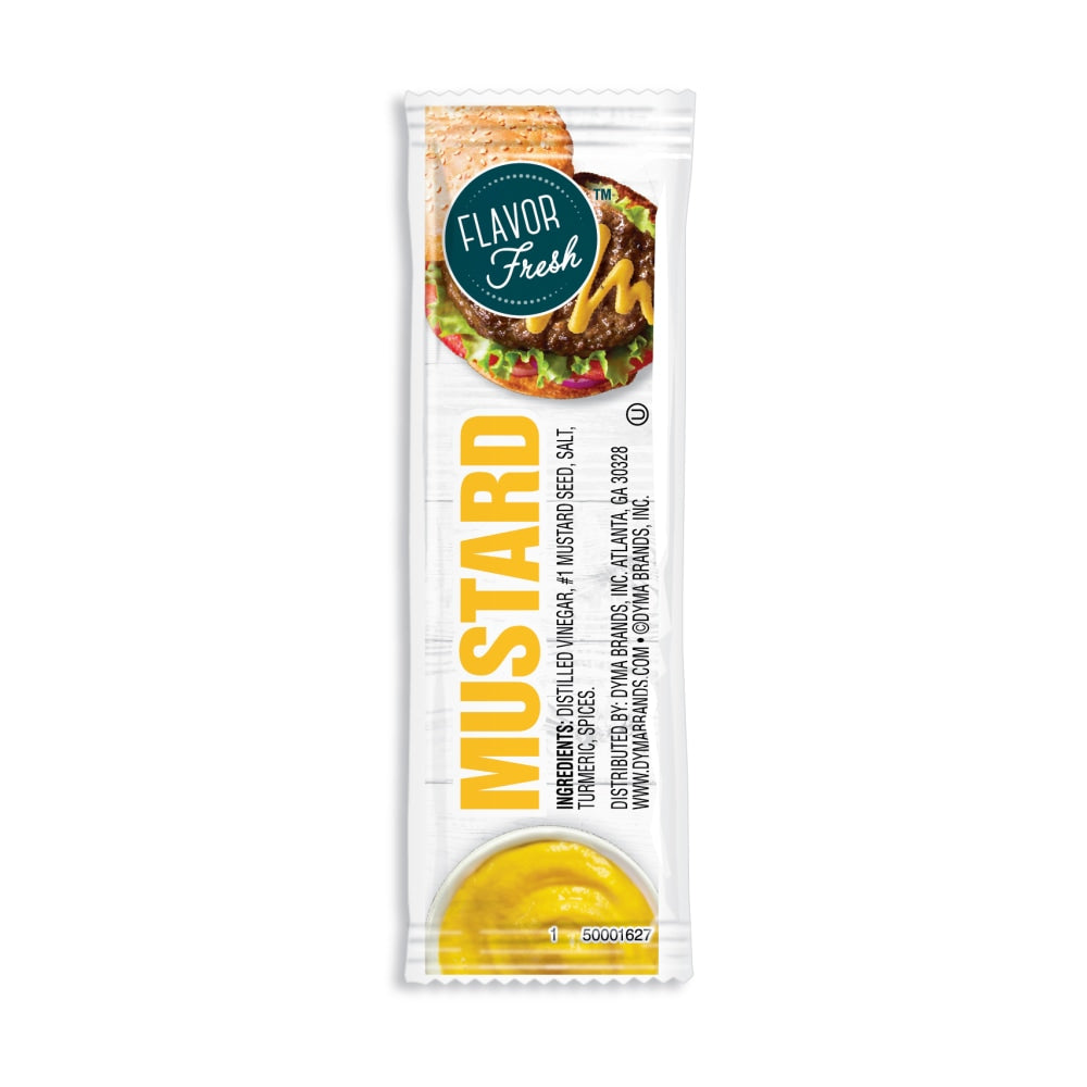 Flavor Fresh Mustard Pouches, 0.159 Oz, Case Of 200 Pouches