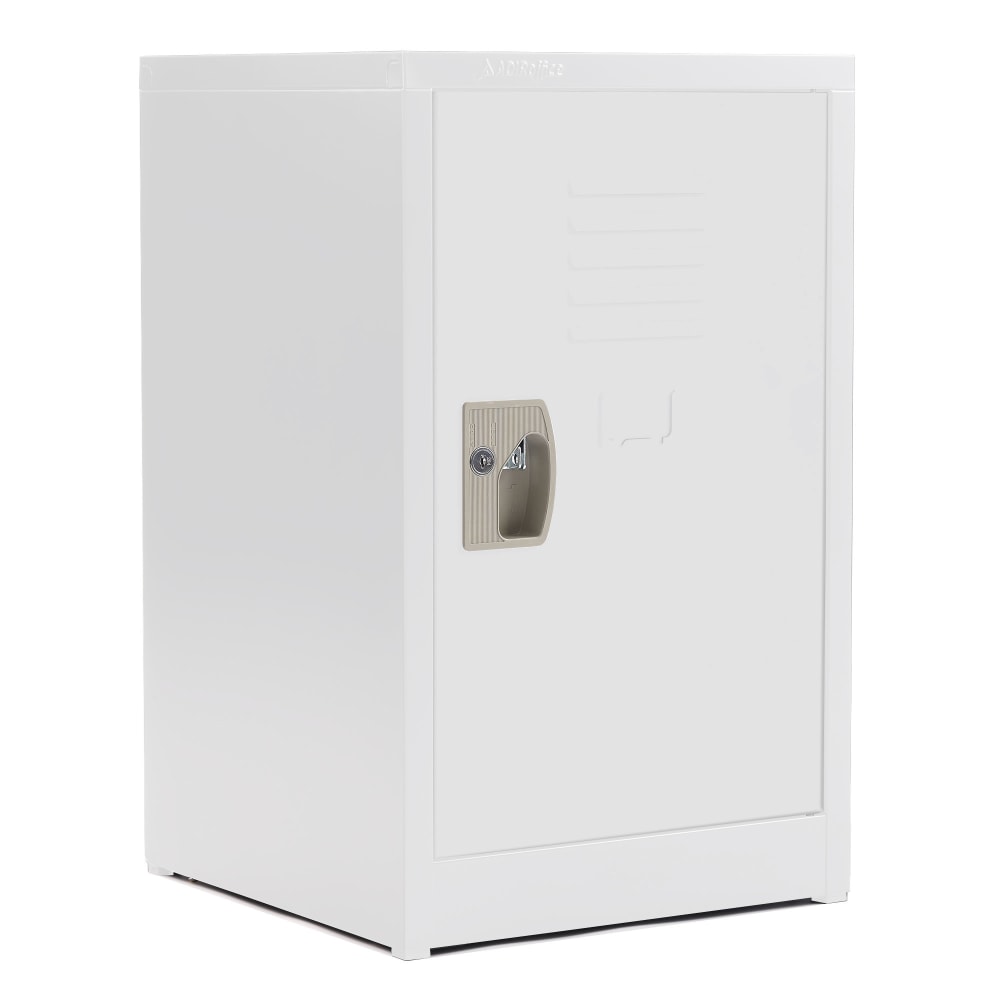 Alpine AdirOffice 1-Tier Steel Locker, 24inH x 15inW x 15inD, White