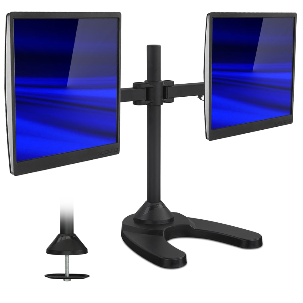 Mount-It! Freestanding Dual Monitor Desk Mount, Black, MI-781