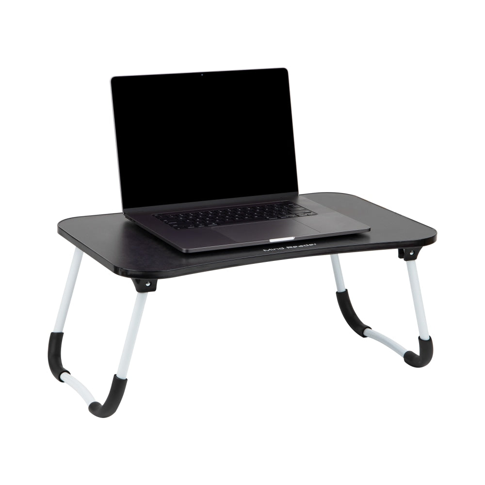 Mind Reader Woodland Collection Portable Laptop Desk with Folding Legs, 10-1/2in H x 13-3/4in W x 24-1/4in L, Black