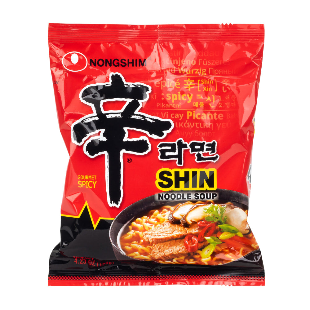 Nongshim Shin Ramyun Noodles, 4.2 Oz, Pack Of 18 Cups