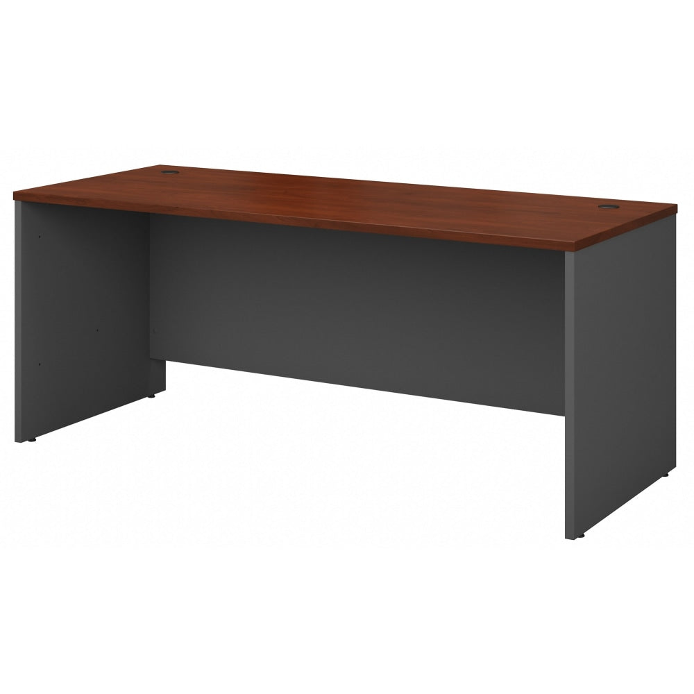 Bush Business Furniture Components 72inW Computer Desk, Hansen Cherry/Graphite Gray, Standard Delivery