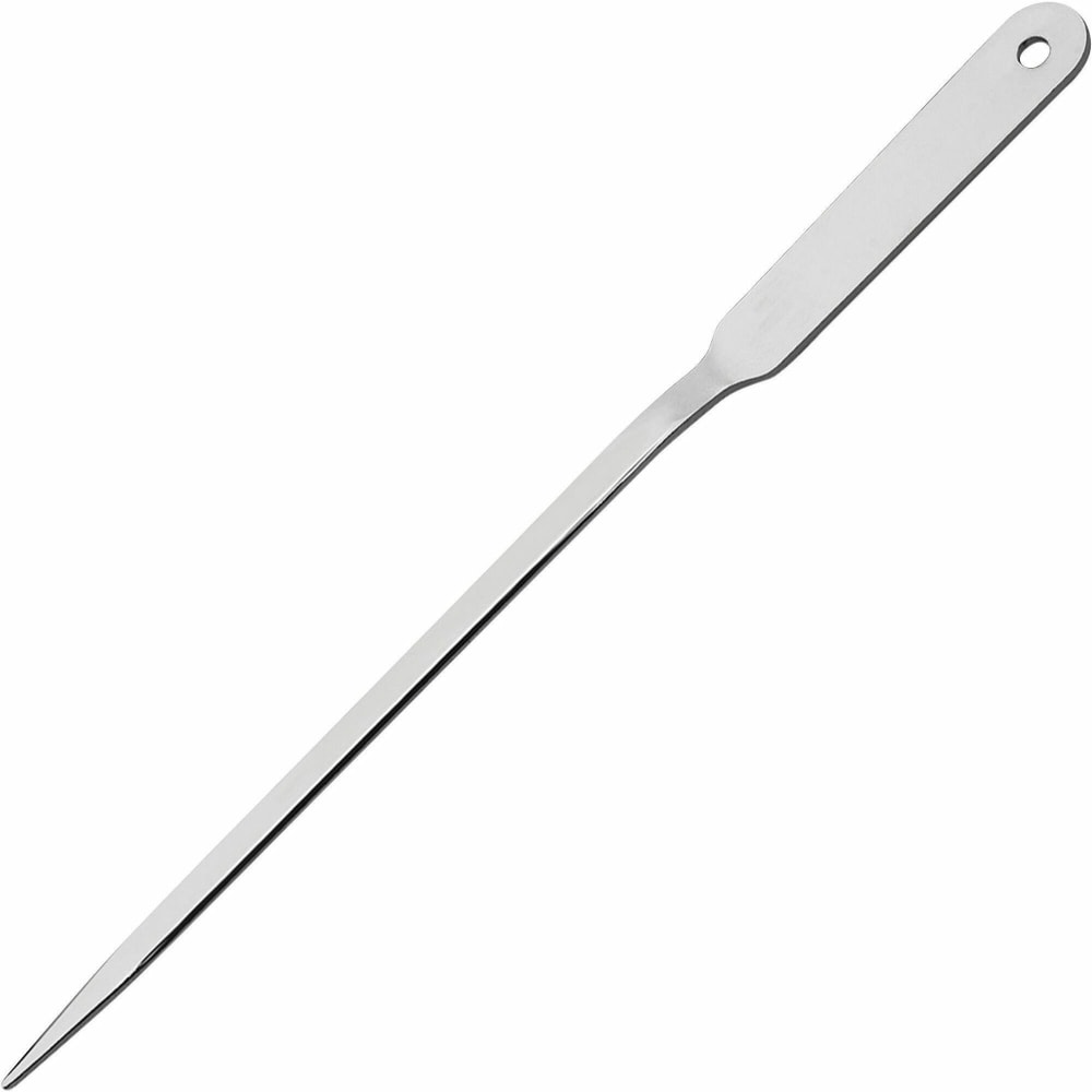 Business Source Nickel-Plated Letter Opener - 9in Length - Desktop - Silver - 1 Each