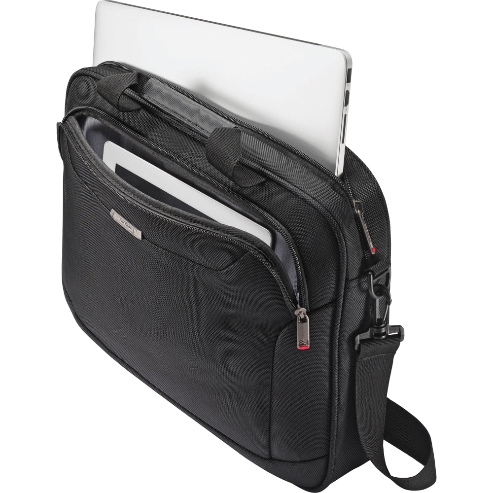 Samsonite Xenon Carrying Case for 15.6in Notebook - Black - Drop Resistant Interior, Shock Resistant Interior - 1680D Ballistic Nylon Body - Tricot Interior Material - 12.8in Height x 16.3in Width x 2in Depth - 1 Each