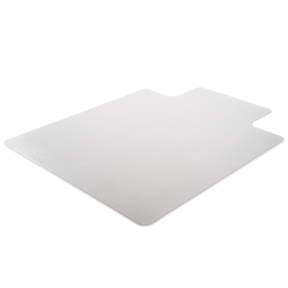 Deflecto Earth Source Chair Mat For Commercial Pile Carpets, Straight Edge, Standard Lip, 36in x 48in, Clear