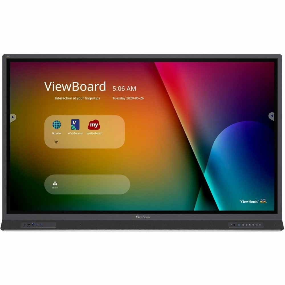 ViewSonic ViewBoard IFP6552-1TAA - 4K TAA Compliant Interactive Display with Integrated Software - 400 cd/m2 - 65in - 65in LCD - Touchscreen - 3840 x 2160 - 350 Nit - USB - HDMI - VGA - TAA Compliant