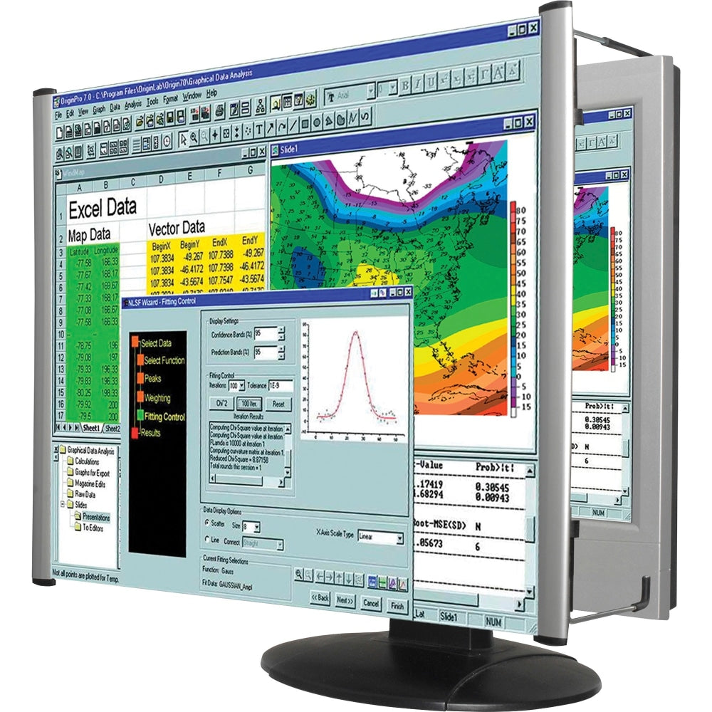 Kantek Lcd Monitor Magnifier Fits 24in Widescreen Monitors - x 24in Length - Overall Size 14.3in Height x 7in Width