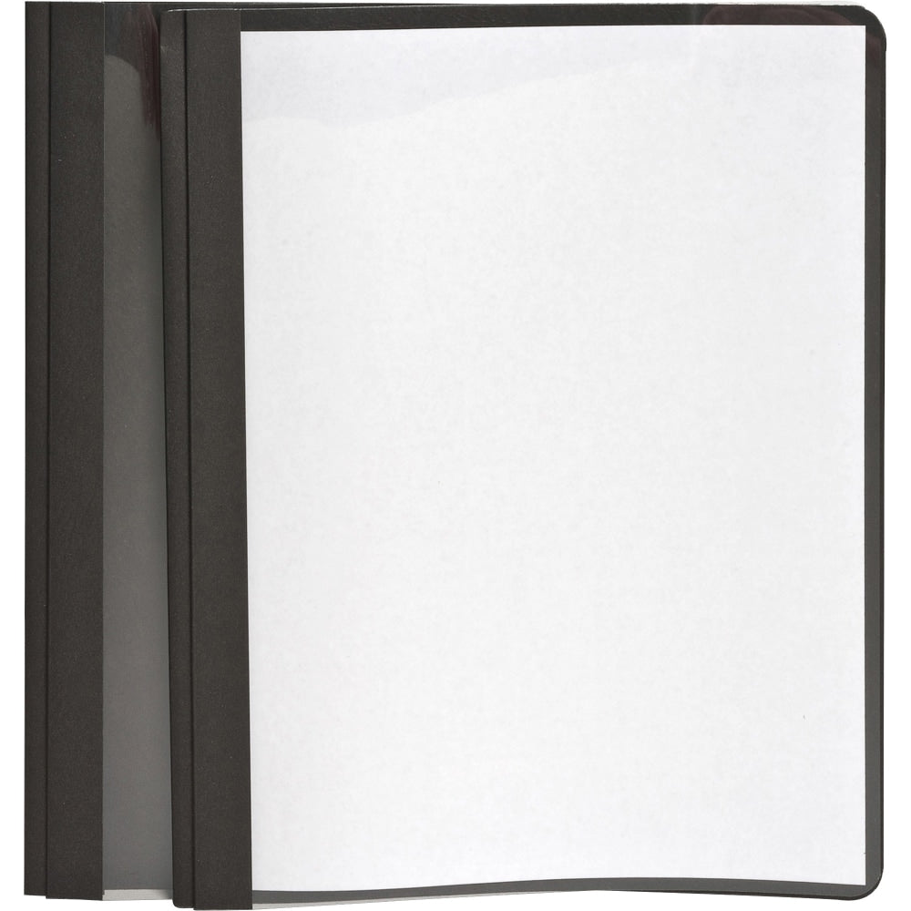 Oxford Clear-Front Report Covers, 8 1/2in x 11in, Black, Pack Of 25