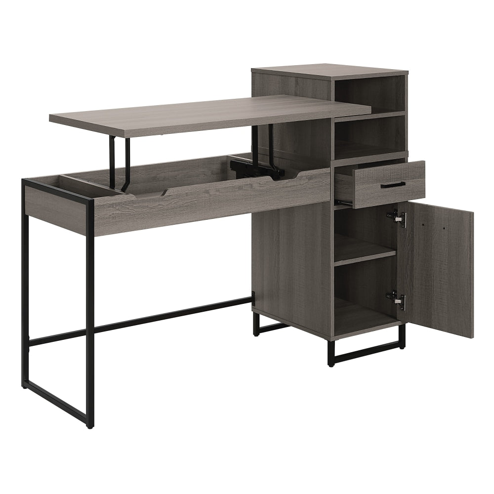 Office Star Hagney Lane 54inW Worksmart Sit-To-Stand Desk, Farm Oak