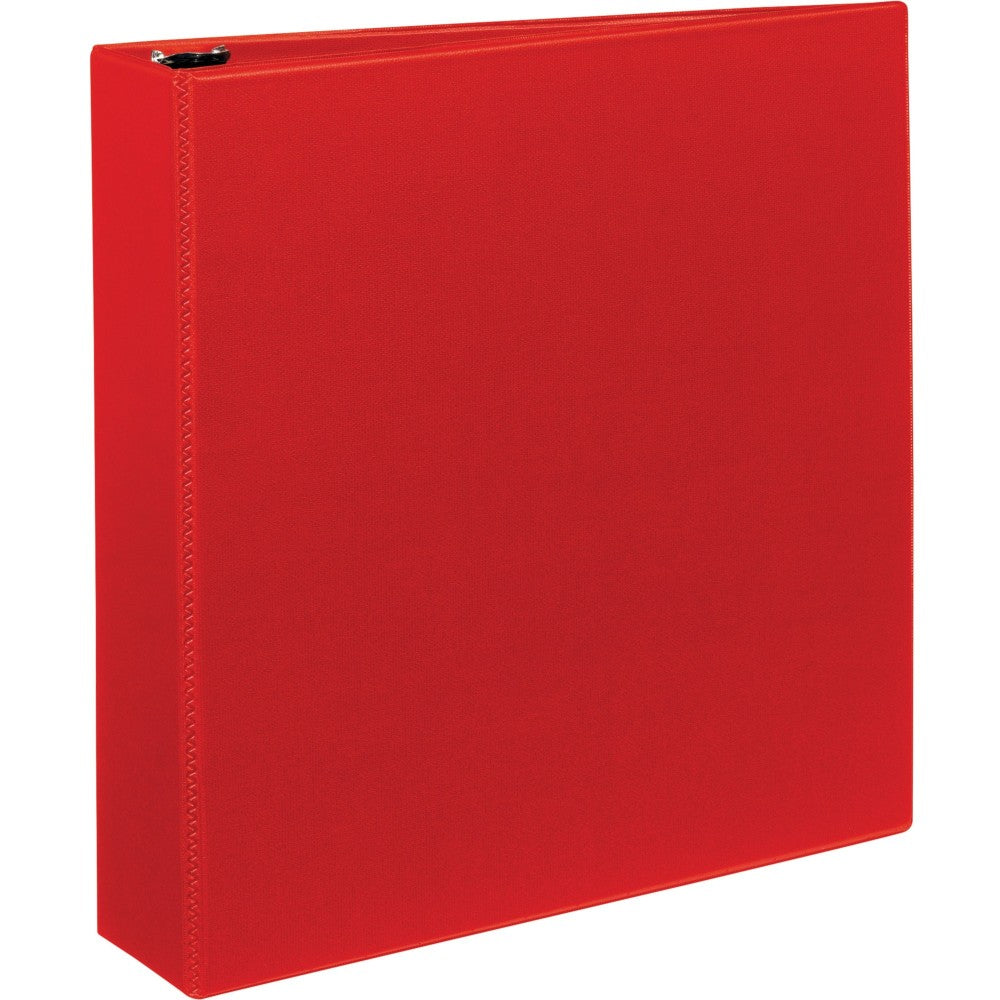 Avery Heavy-Duty 3-Ring Binder With Locking One-Touch EZD Rings, 2in D-Rings, Red