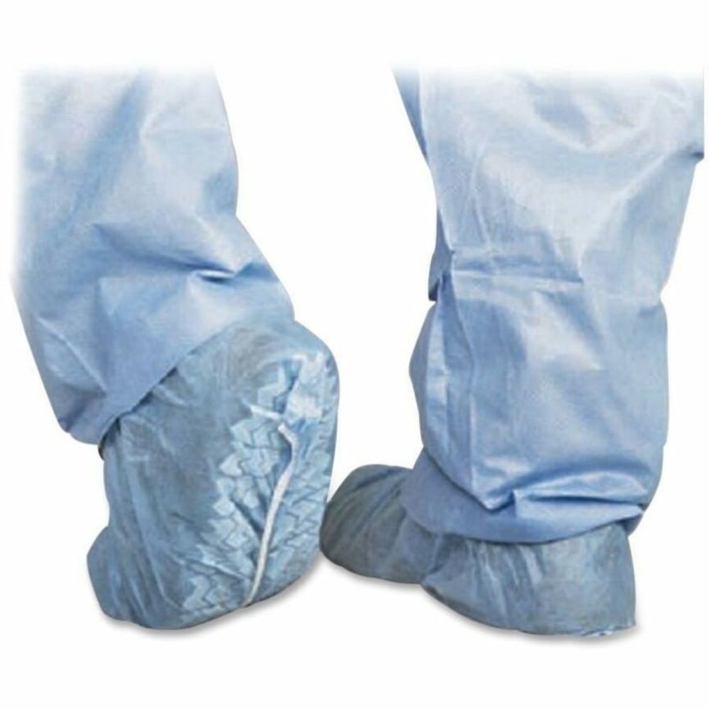 Medline Skid-Resistant Scrub Shoe Covers, Blue, Pack Of 100