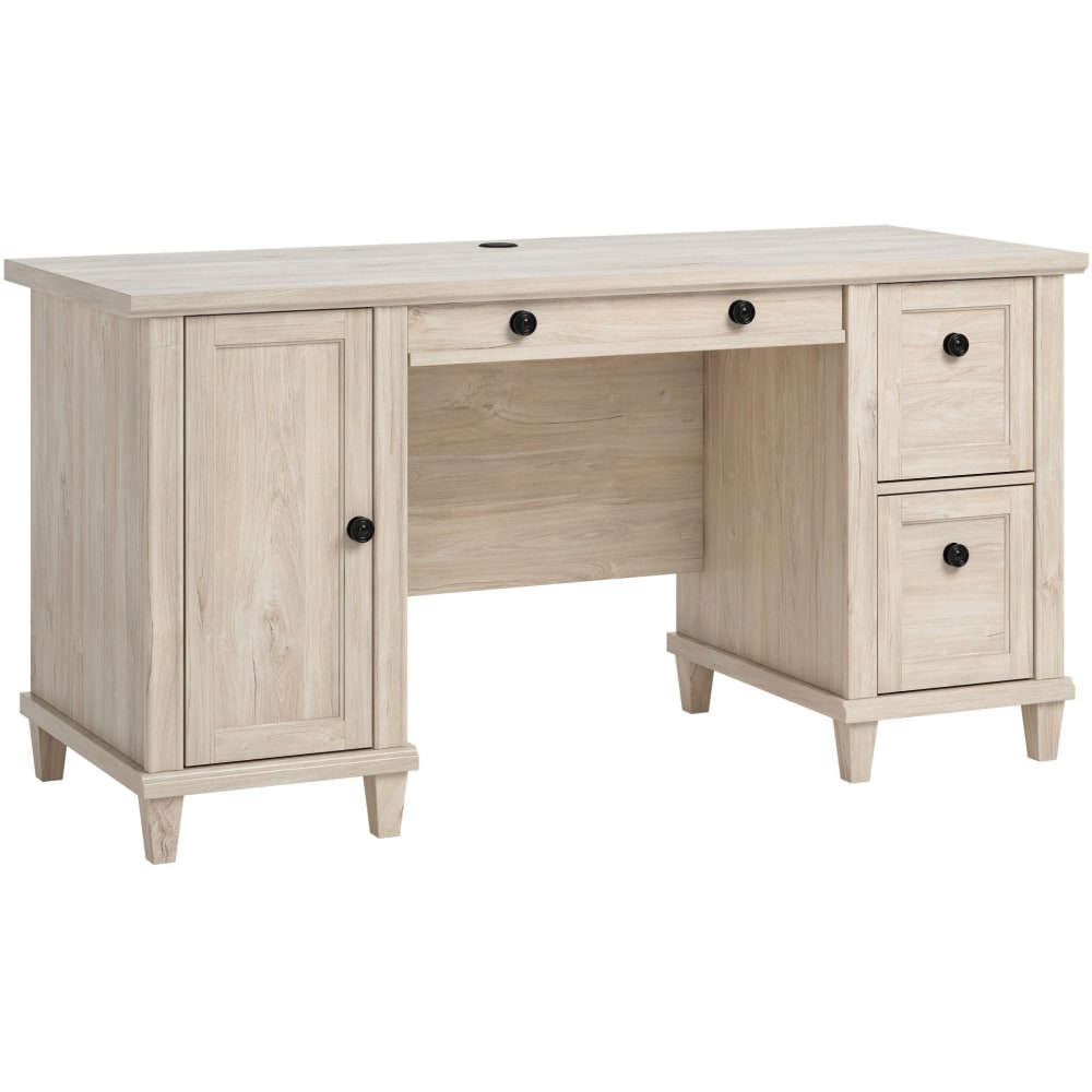 Sauder Hammond 59inW Executive Computer Desk, Chalk Oak