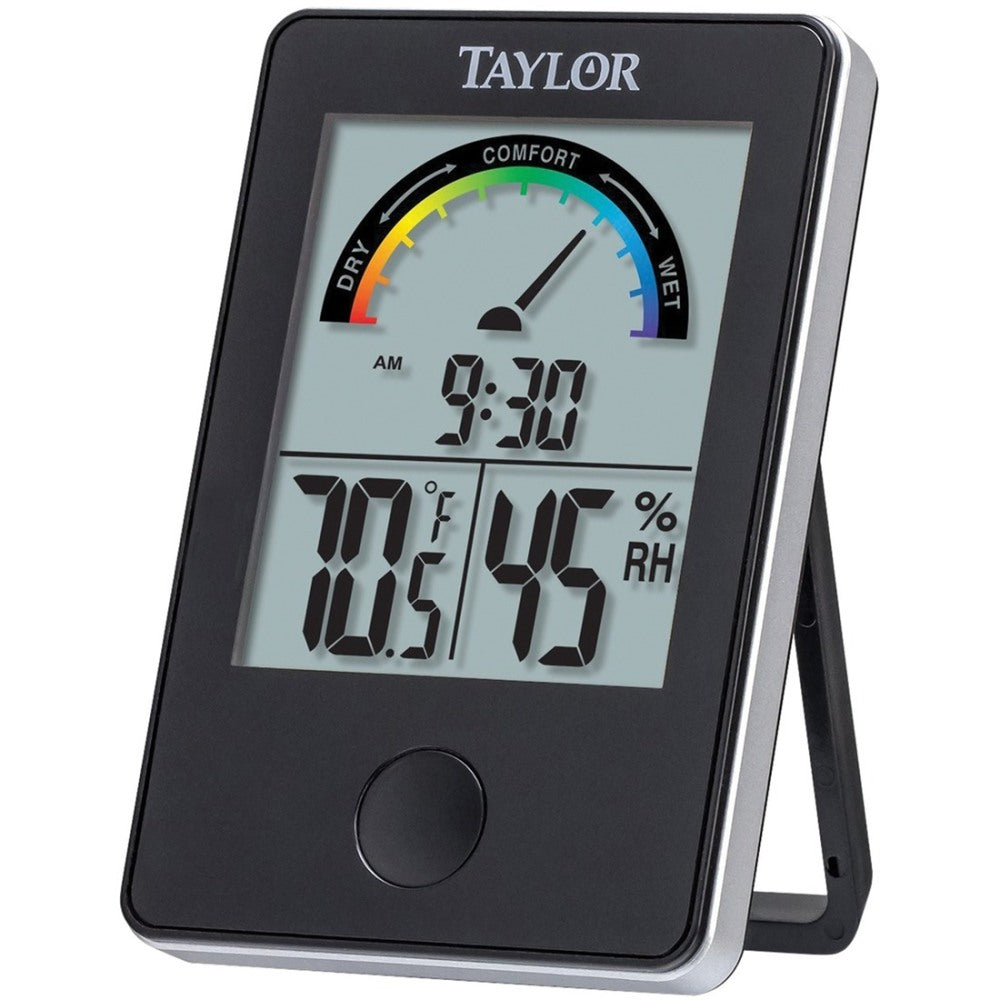 Taylor 1732 Indoor Digital Comfort Level Station with Hydrometer - Humidity Indicator - For Indoor - Black