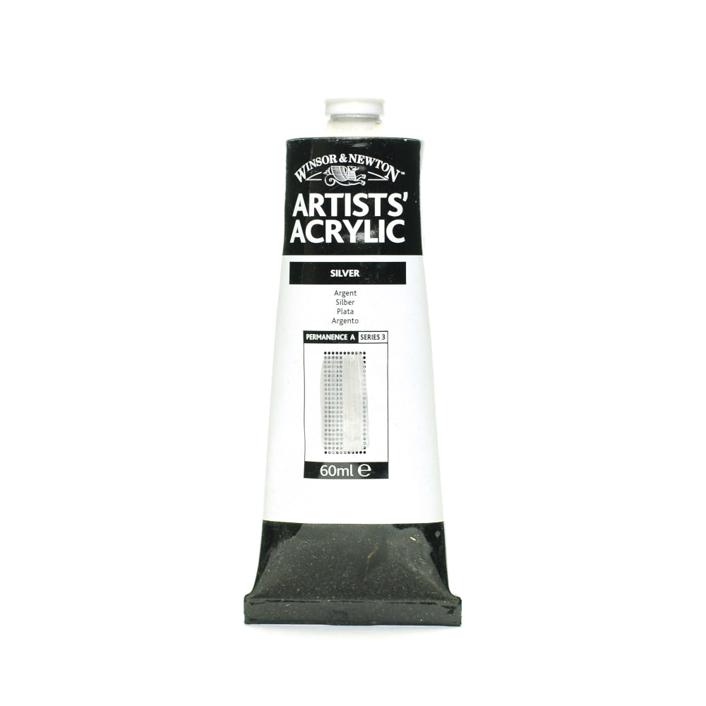 Winsor & Newton Professional Acrylic Colors, 60 mL, Silver, 617, Pack Of 2