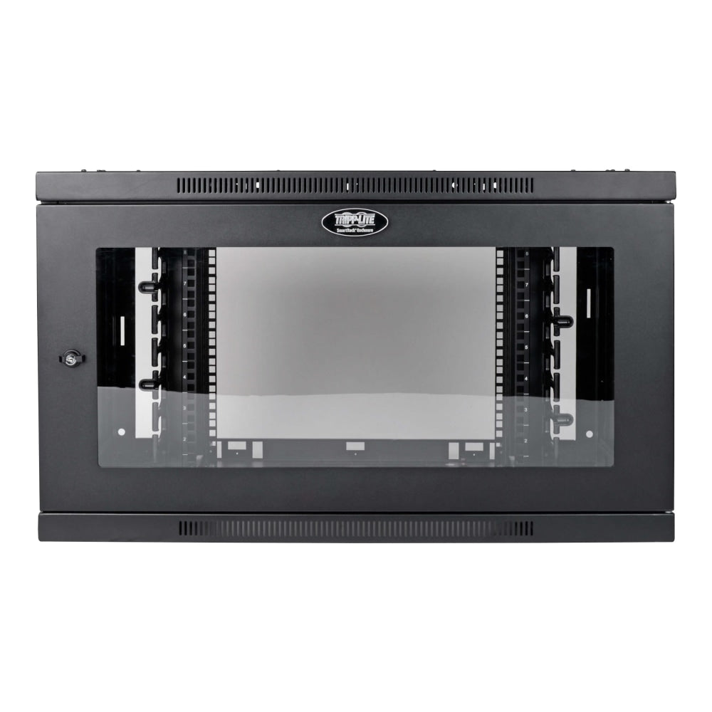 Tripp Lite 9U Wallmount Rack Enclosure Wide Cable Management Acrylic Window - For Server, LAN Switch, Patch Panel - 9U Rack Height x 19in Rack Width x 20.50in Rack Depth - Wall Mountable - Black Powder Coat