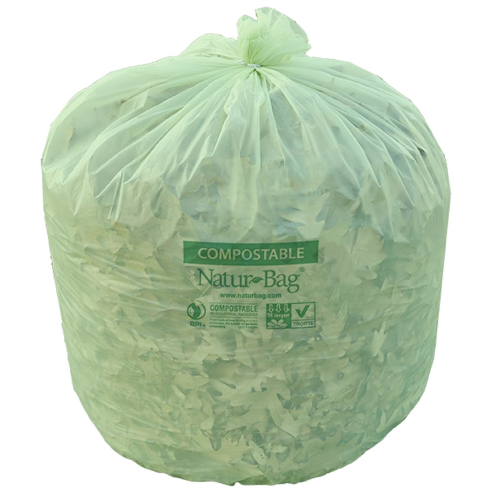 Stalk Market 0.8-Mil Compostable Trash Liners, 33 Gallons, Box Of 200 Bags