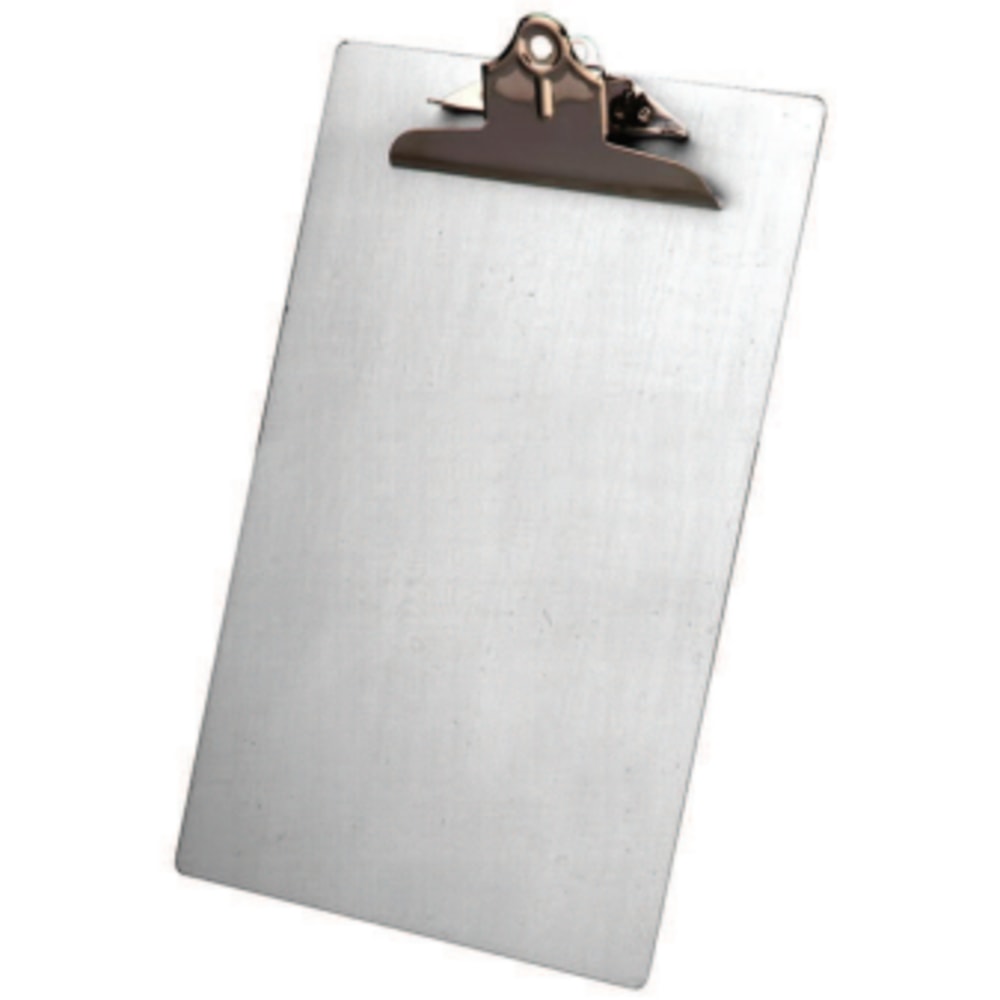 Saunders Aluminum Round Corner Clipboards - 1in Clip Capacity - 8 1/2in x 14in - Clamp - Aluminum - Silver - 1 Each