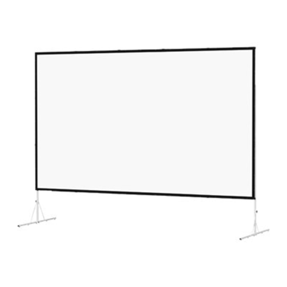 Da-Lite Fast-Fold Deluxe Screen System Wide Format - Projection screen with legs - rear - 163in (163 in) - 16:10 - Dual Vision