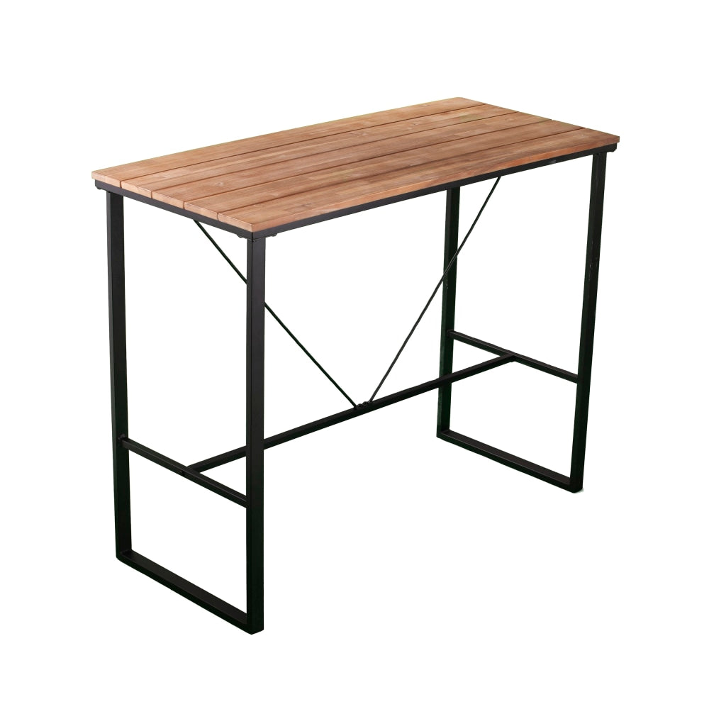 SEI Venallo Indoor/Outdoor Pub Table, 41-3/4inH x 52inW x 23-3/4inD, Natural/Black