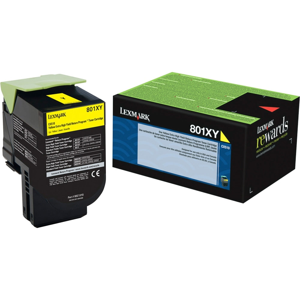 Lexmark 80C1XY0 Yellow Extra-High Yield Toner Cartridge