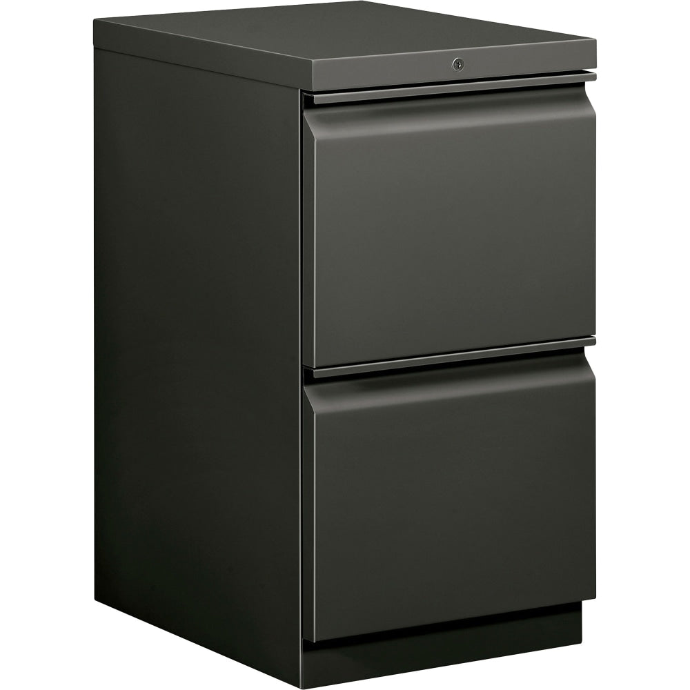 HON Brigade 15inW x 19-7/8inD Lateral 2-Drawer Mobile "R" Pull Pedestal File Cabinet, Charcoal