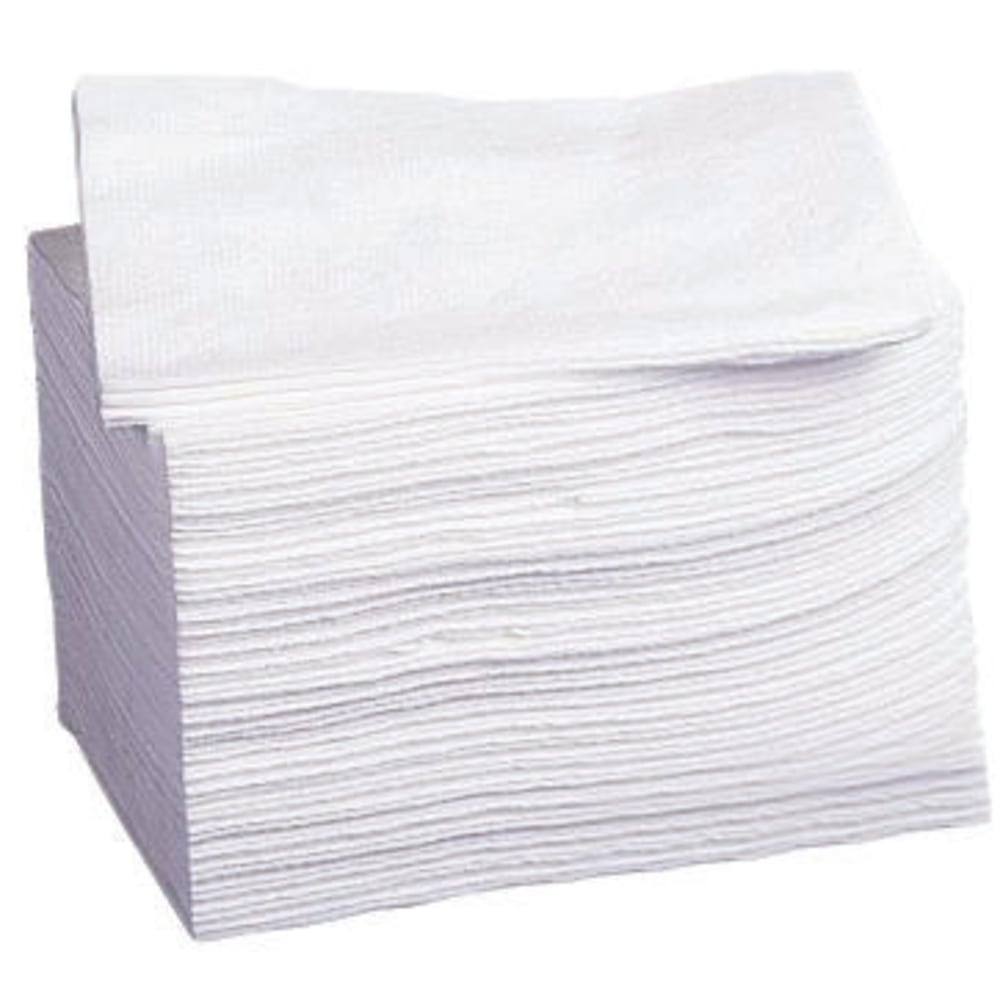 Medline Deluxe Dry Disposable Washcloths, 10in x 13in, White, Pack Of 50 Washcloths, Case Of 10 Packs