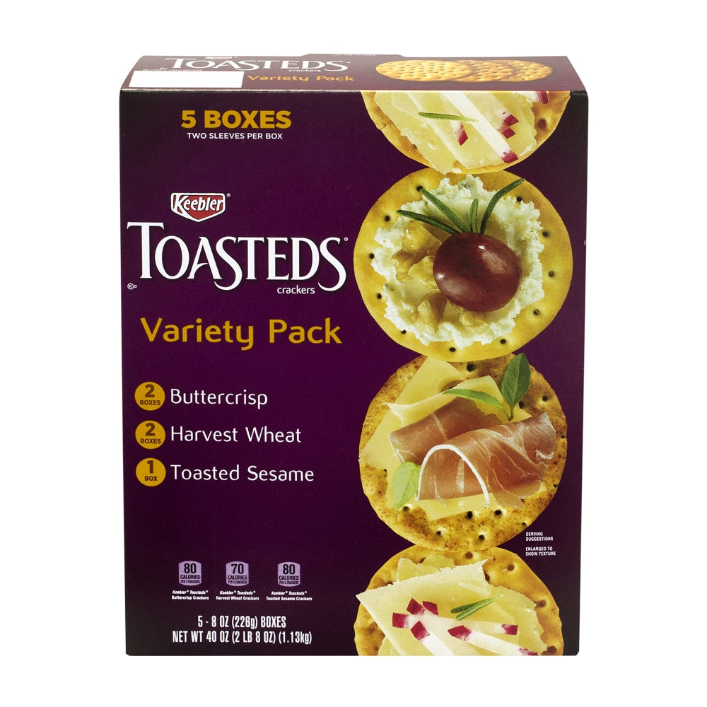 Keebler Toasteds Party Pack Cracker Assortment, 40 Oz