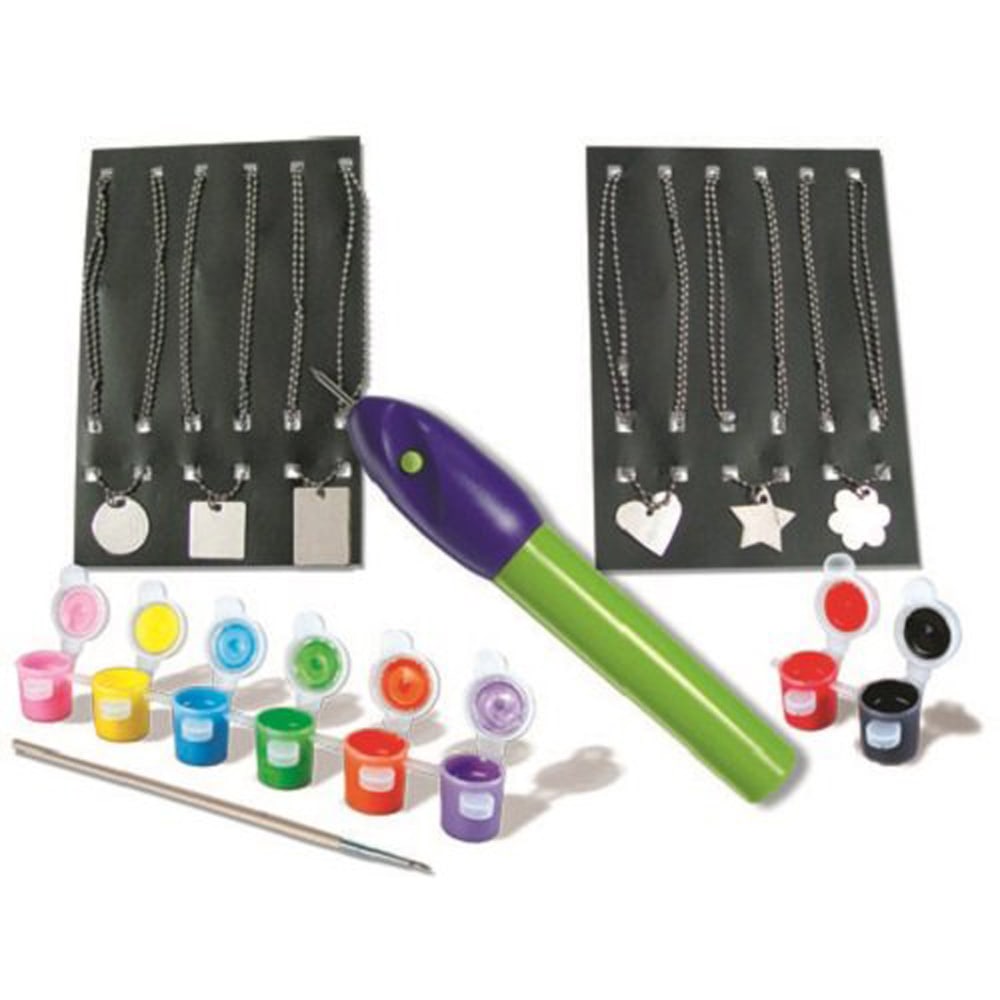 Small World Toys Etch-A-Tag Engraver 19-Piece Set