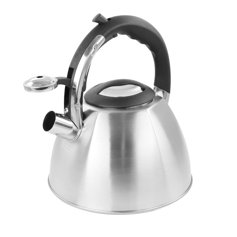 Mr. Coffee Stainless Steel Whistling Tea Kettle, 3 Qt, Silver