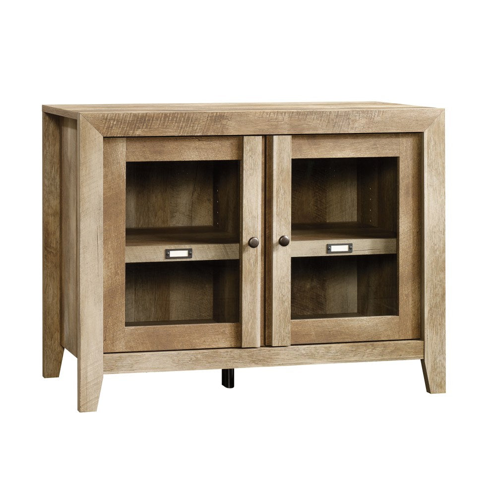 Sauder Dakota Pass Display Cabinet For 42in TVs, 31inH x 41-1/8inW x 17-1/2inD, Craftsman Oak