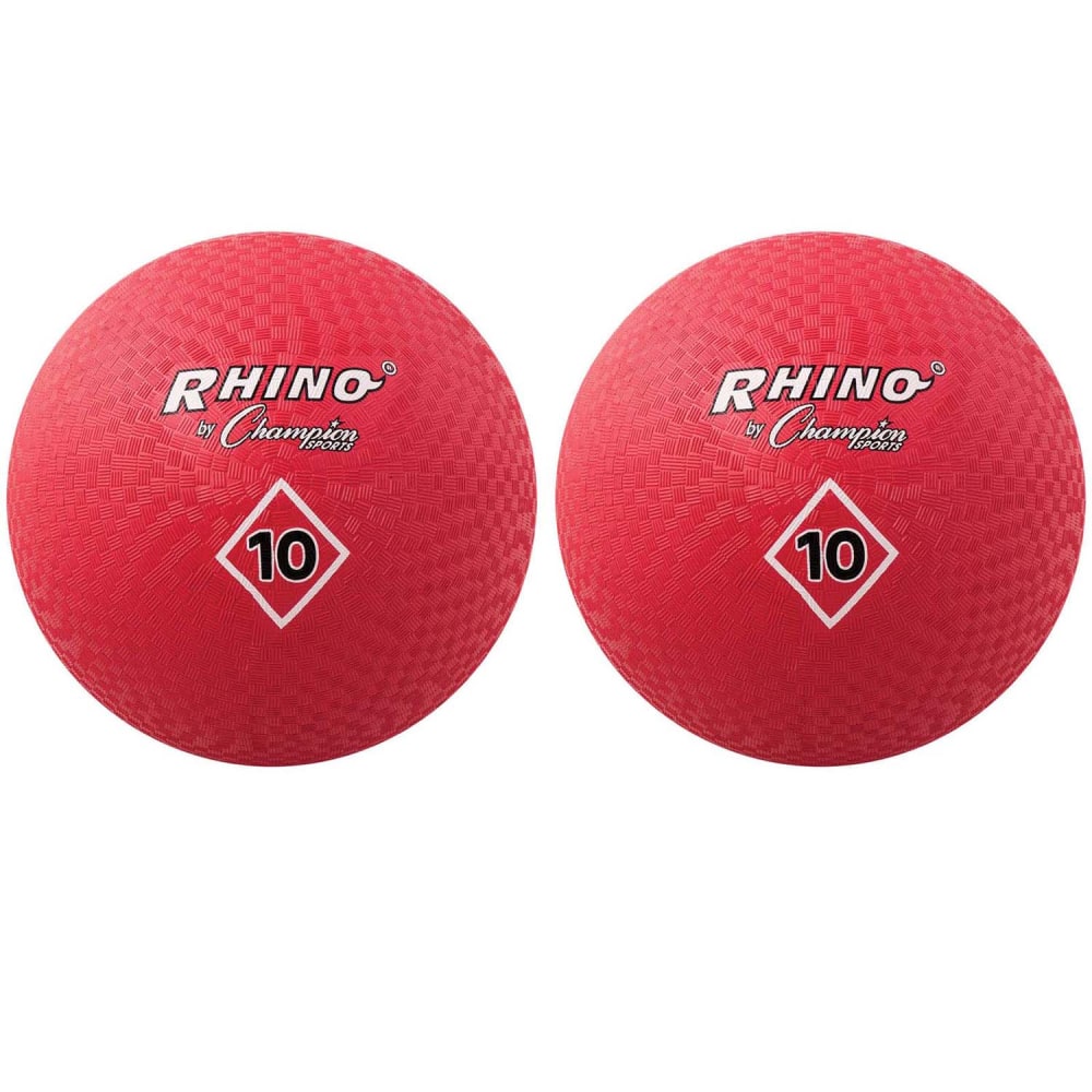 Champion Sports Playground Balls, 10in, Red, Pack Of 2 Balls