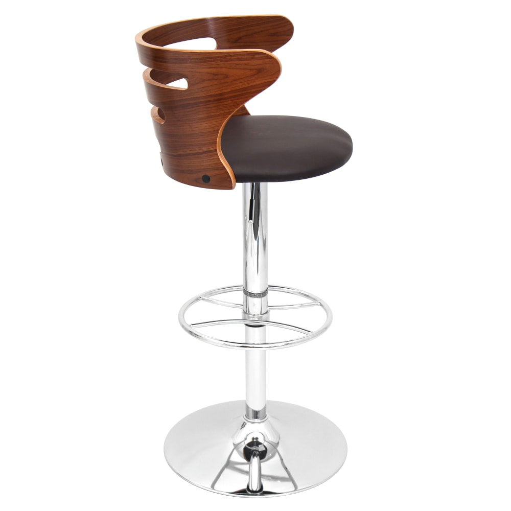 LumiSource Cosi Faux Leather Bar Stool, Gray